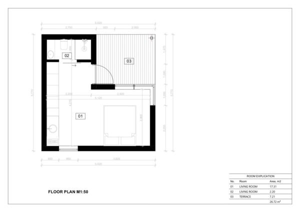 Bolundare Byggsats Zagreb, 26 m²