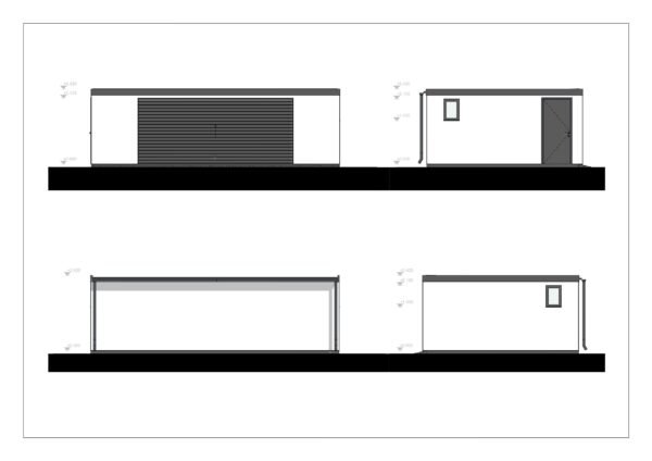 Isolerat Dubbelgarage Coverack, 38 m²