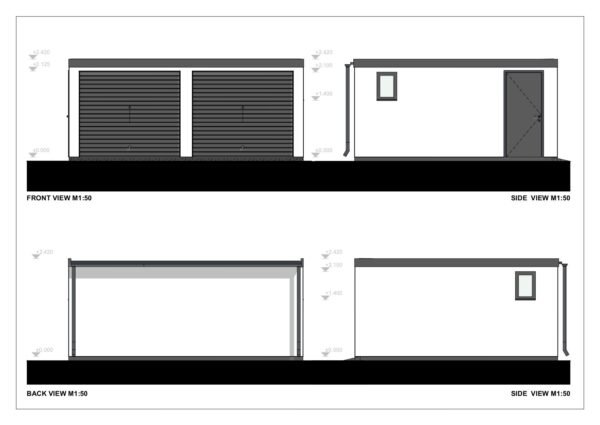 Isolerat Dubbelgarage Falmouth, 28 m²