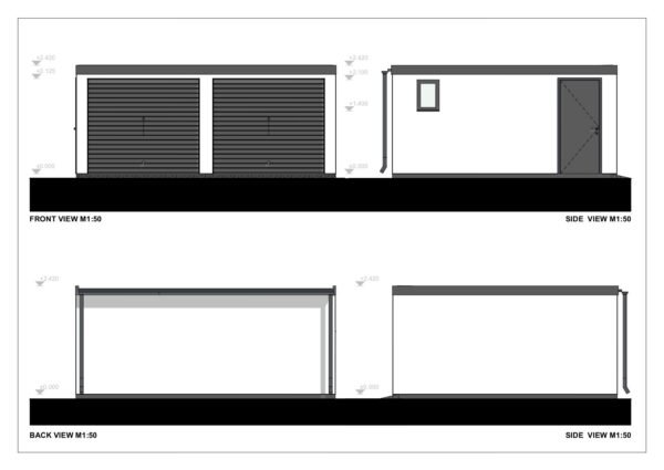 Isolerat Dubbelgarage Plymouth, 28 m²