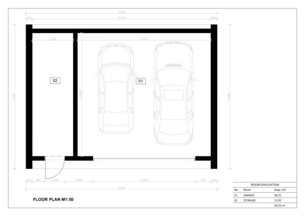 SIP Dubbel Garage Carnforth, 50 m²