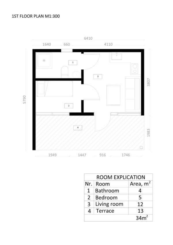 SIP Isolerad Attefallshus Hull, 34 m²