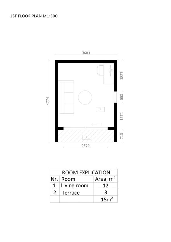 SIP Isolerad Bolundare Mina, 15 m²