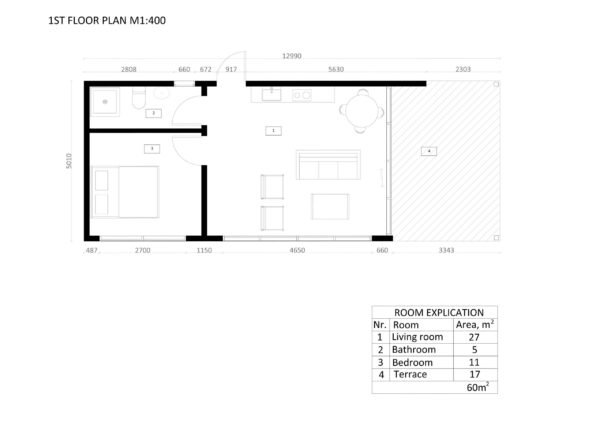 SIP Modulhus Freetown, 60 m²