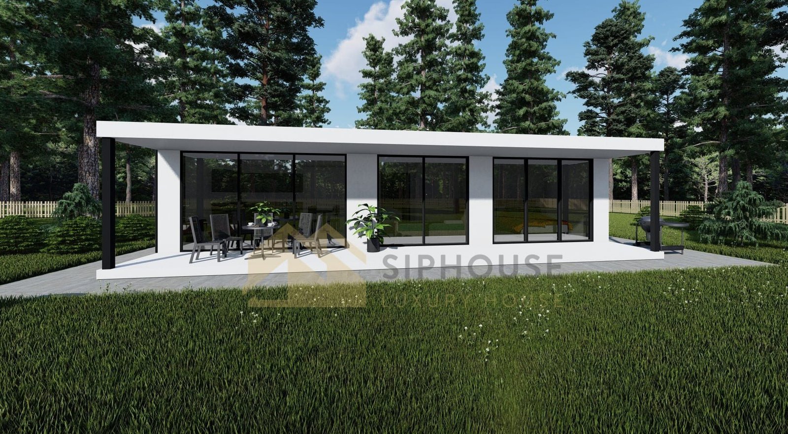Modulhus Runde SIP Modulhus Monaco, 80 m² - Siphouse