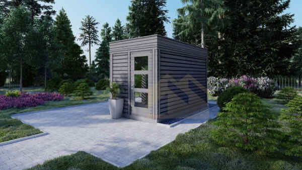 Outdoor Sauna Anthracite, 2×4, 8 m² 6