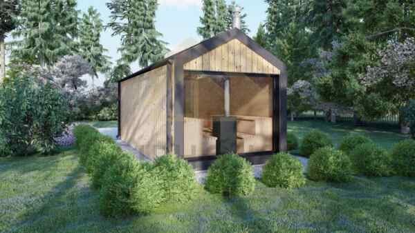Outdoor SIP Insulated Sauna Oulu 23 m² 6